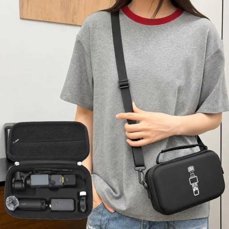 For DJI Osmo Pocket 4P / Pocket 4 Carrying Case Shoulder Bag Accessory Organizer(Black)
