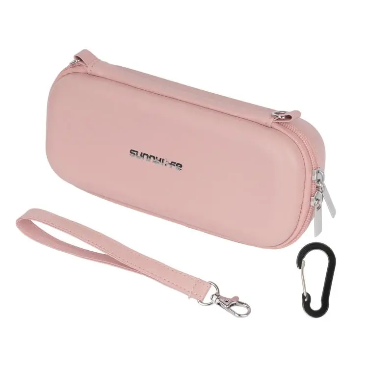 For DJI Osmo Pocket 4P Sunnylife Colorful Protective Organizer Standard Combo Bag(Cherry Pink)