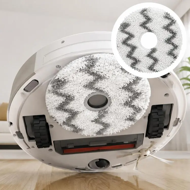 For Dreame X50 / X50 Pro / X40 Enhanced Edition / S40 Enhanced Edition Robot Vacuum Cleaner Replacement Parts, White Striped Mop Pad