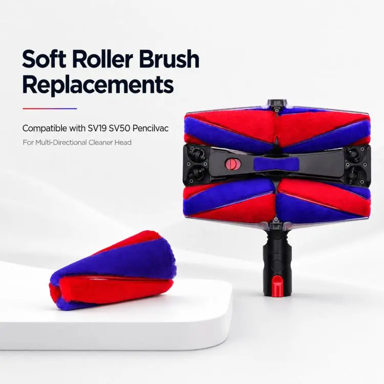 For Dyson SV50 Pencilvac Multi-Directional Cleaner Head Soft Roller Brush Replacements