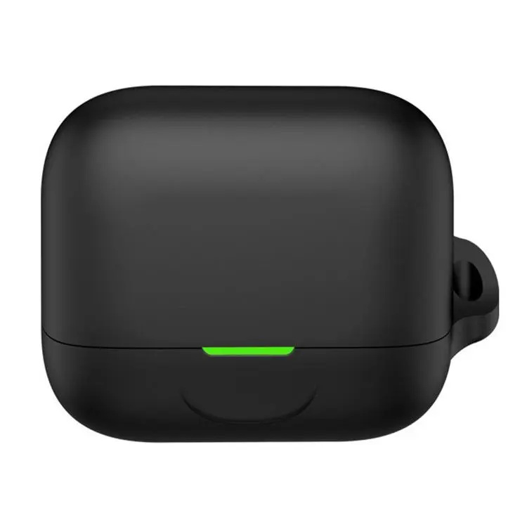 For EarFun Air Pro 4+ Solid Color Silicone Earphone Protective Cover(Black)