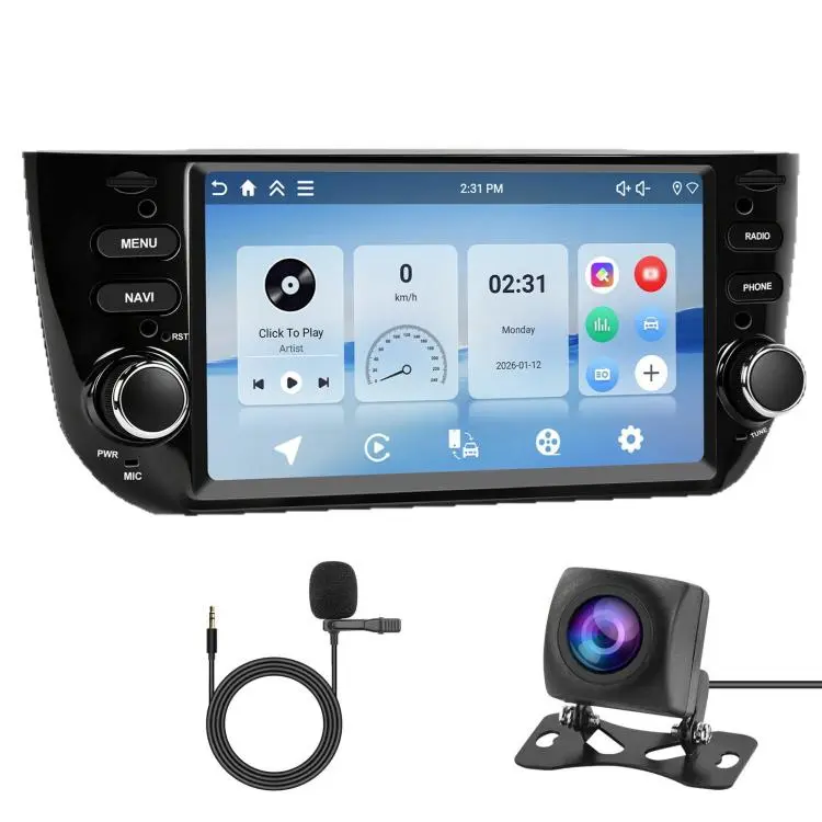 For Fiat Punto 2010-2016 / Linea 2012-2015 Android 15 Car Stereo 6.2 Inch IPS Touchscreen GPS Navigation Radio Player, Memory