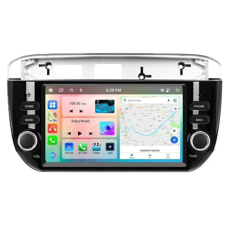For FIAT Punto 7 Inch Wireless Carplay Android Auto Car Stereo GPS Navigation Radio Player, Memory