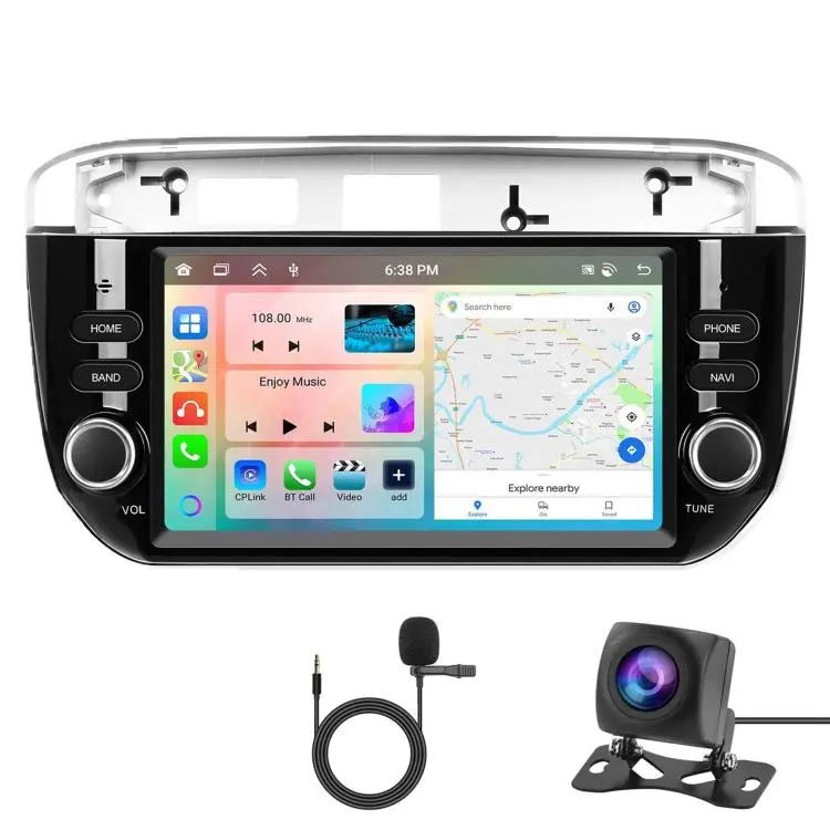 For FIAT Punto 7 Inch Wireless Carplay Android Auto Car Stereo GPS Navigation Radio Player, Memory