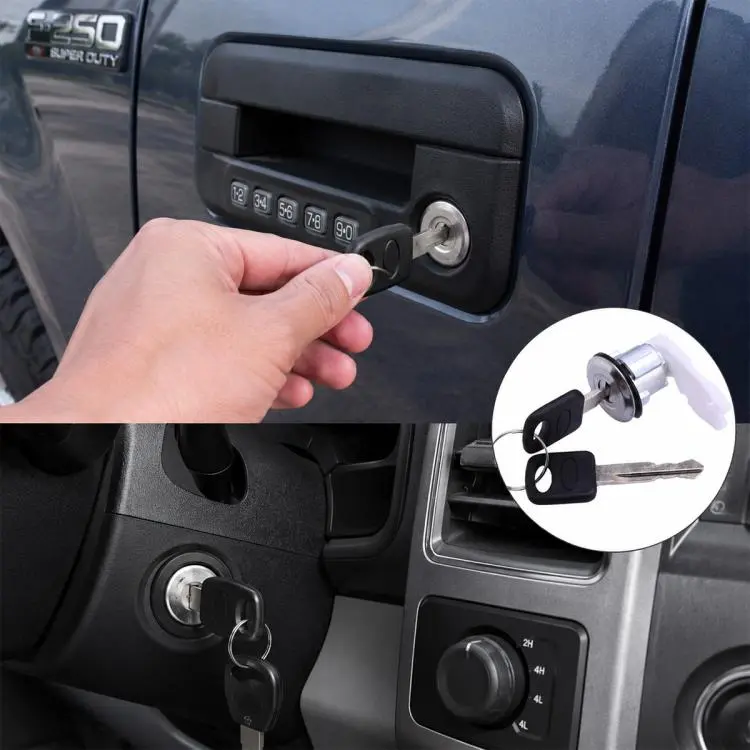 For Ford Car Ignition Switch & Door Lock Set F2UZ1522050A, F3TZ7822050B