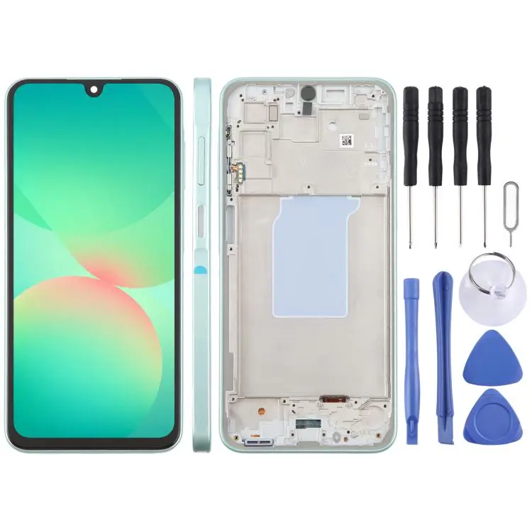 For Galaxy A26 SM-A266B incell LCD Screen Digitizer Full Assembly with Frame (Green)