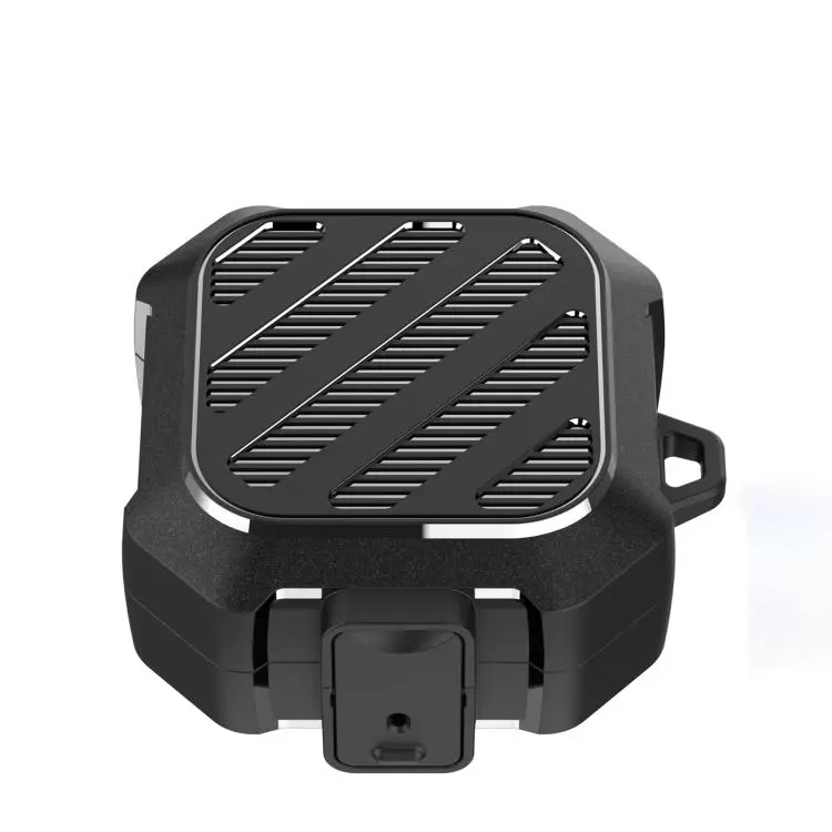 For Galaxy Buds 4 / 4 Pro Luggage Carbon Fiber Shockproof Earphone Protective Case with Hook(Black)