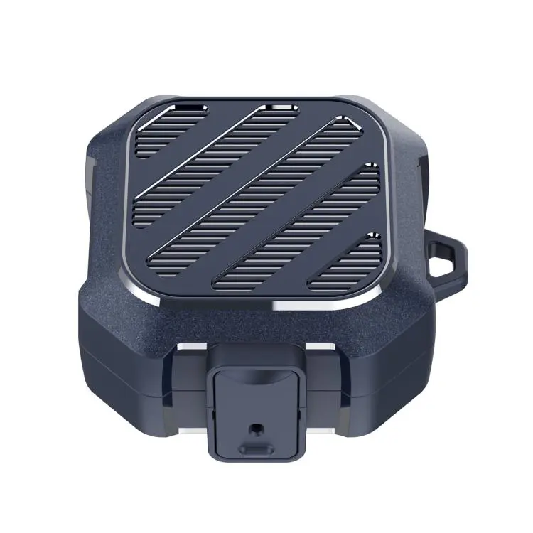 For Galaxy Buds 4 / 4 Pro Luggage Carbon Fiber Shockproof Earphone Protective Case with Hook(Deep Blue)
