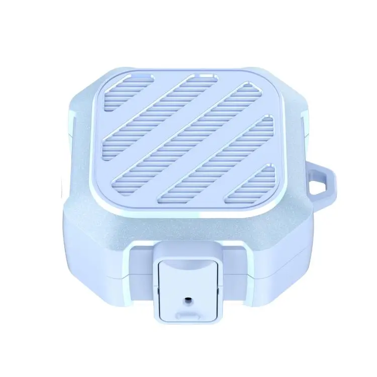 For Galaxy Buds 4 / 4 Pro Luggage Carbon Fiber Shockproof Earphone Protective Case with Hook(Light Blue)