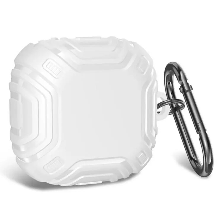 For Galaxy Buds Live / Pro / 2 / 2 Pro / FE / Core Extraordinary Frosted Anti Drop TPU Earphone Cover with Metal Buckle(White)