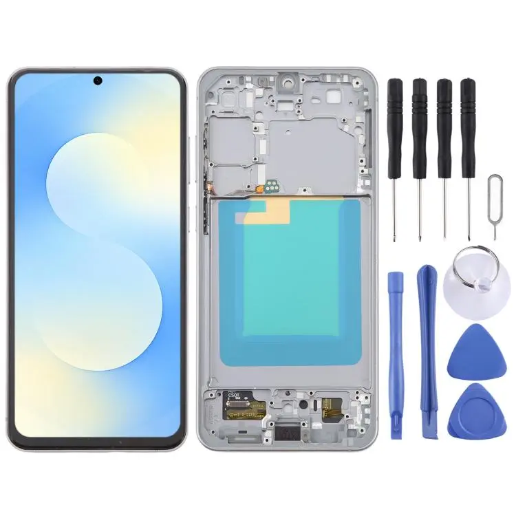 For Galaxy S25 FE S-S731B incell LCD Screen Digitizer Full Assembly with Frame, Not Supporting Fingerprint Identification (Black)