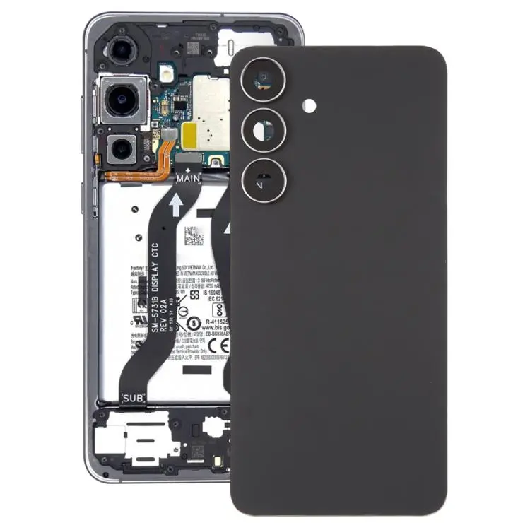For Galaxy S25 FE SM-S731B OEM Battery Back Cover with Camera Lens Frame(Black)