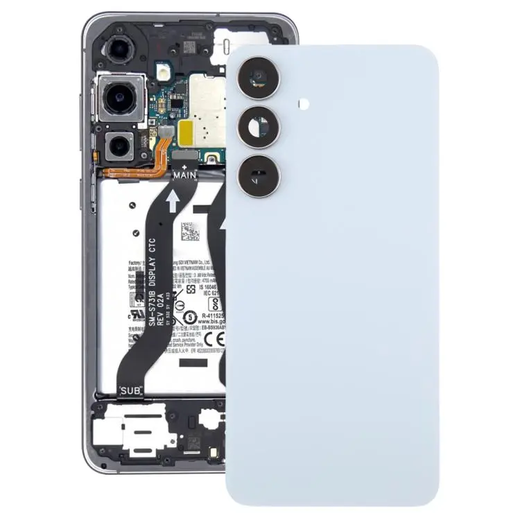 For Galaxy S25 FE SM-S731B OEM Battery Back Cover with Camera Lens Frame(Blue)