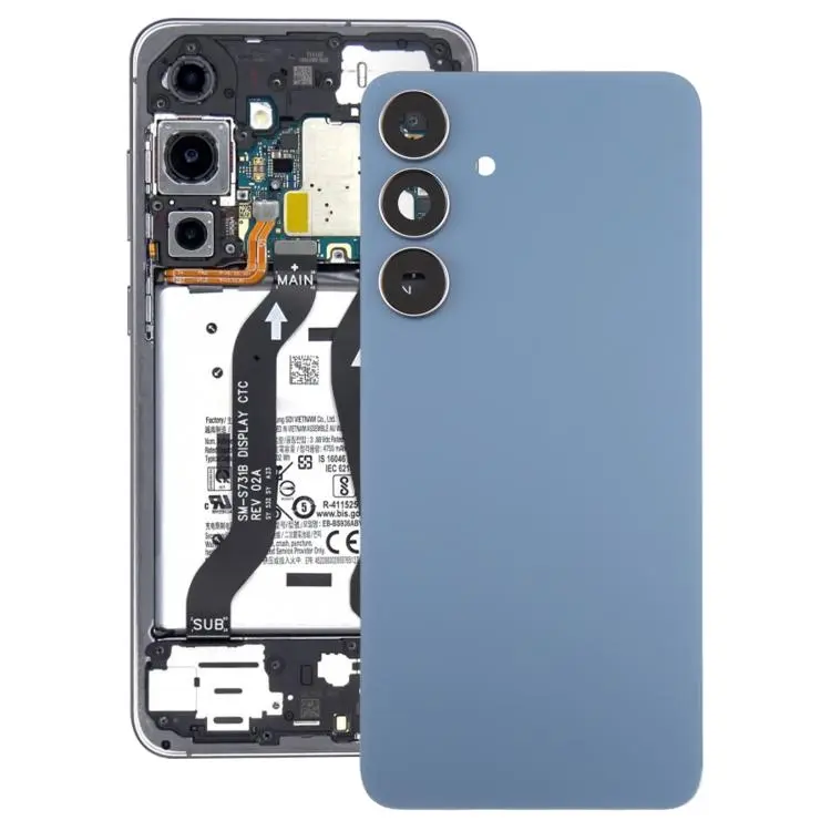 For Galaxy S25 FE SM-S731B OEM Battery Back Cover with Camera Lens Frame(Dark Blue)