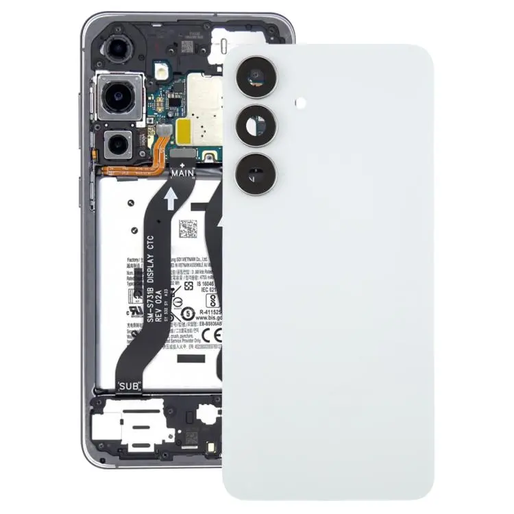 For Galaxy S25 FE SM-S731B OEM Battery Back Cover with Camera Lens Frame(White)