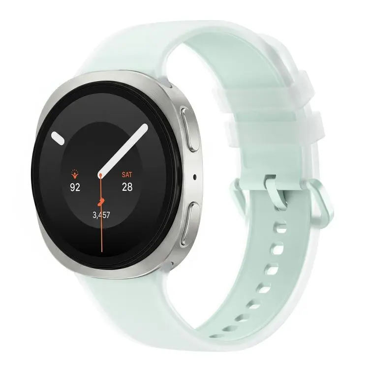 For Galaxy Watch 9 / 8 / 8 Classic Translucent Jelly Colorful Clasp Silicone Watch Band, Size