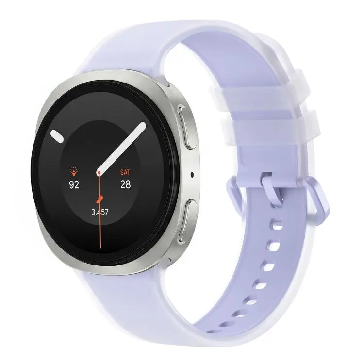 For Galaxy Watch 9 / 8 / 8 Classic Translucent Jelly Colorful Clasp Silicone Watch Band, Size