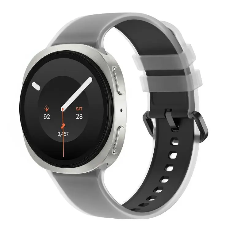 For Galaxy Watch 9 / 8 / 8 Classic Translucent Jelly Colorful Clasp Silicone Watch Band, Size