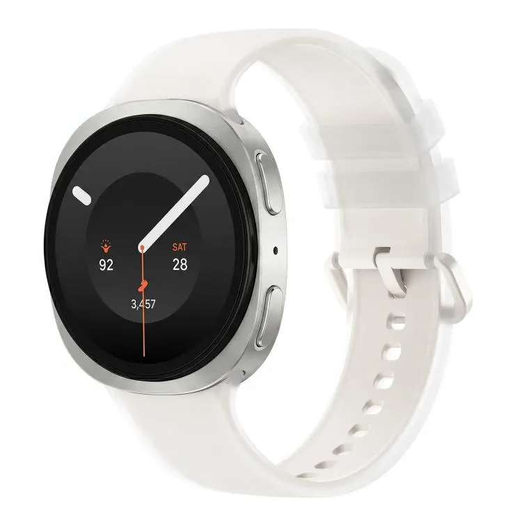 For Galaxy Watch 9 / 8 / 8 Classic Translucent Jelly Colorful Clasp Silicone Watch Band, Size
