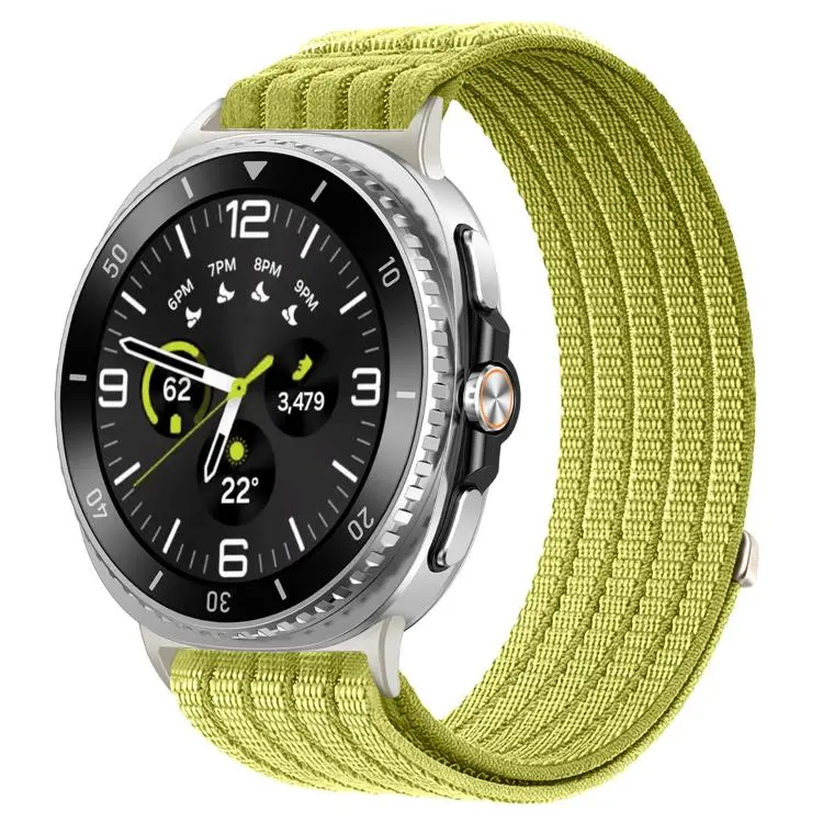 For Galaxy Watch9 / 8 / 8 Classic xDfind Nylon Breathable Hook And Loop Fastener Watch Band(Green)