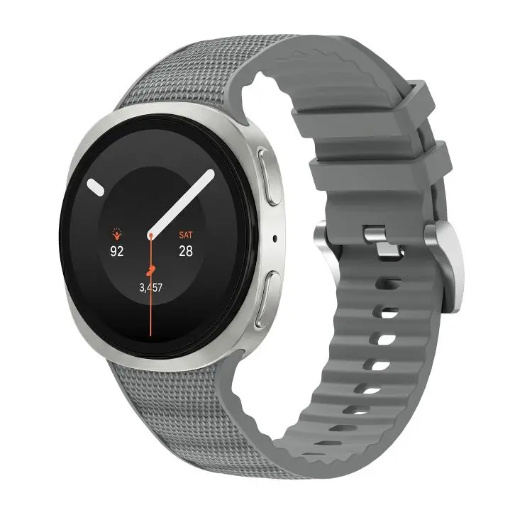 For Galaxy Watch9/8/9 Cassic/8 Cassic Functional Sports Solid Color Silicone Watch Band(Gray)