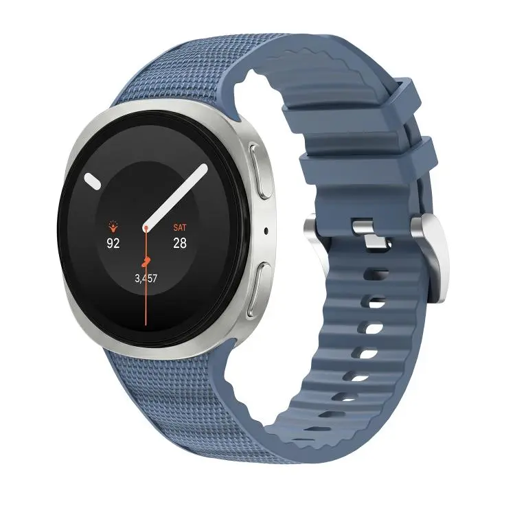 For Galaxy Watch9/8/9 Cassic/8 Cassic Functional Sports Solid Color Silicone Watch Band(Light Blue)