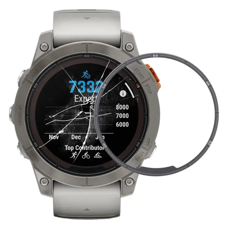 For Garmin Fenix 7 Pro 47mm Original Sapphire Material Front Screen Outer Glass Lens (Black)