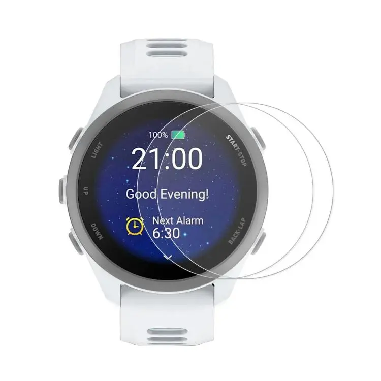 For Garmin Forerunner 170 2pcs ENKAY Hat-Prince 0.2mm 9H Tempered Glass Screen Protector Watch Film