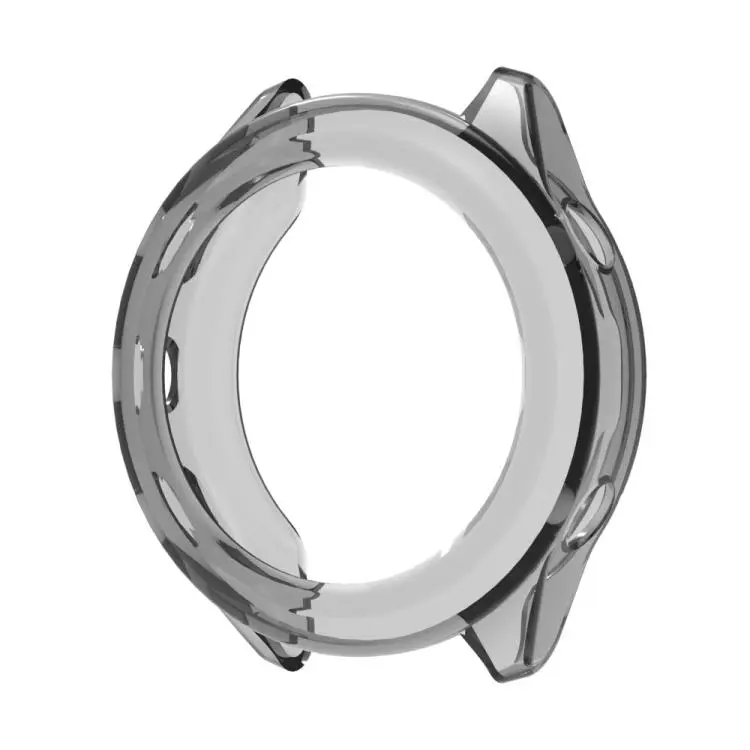 For Garmin Foreruuner 170 / 70 Candy Color Half Coverage Hollow TPU Watch Protective Case(Transparent Black)