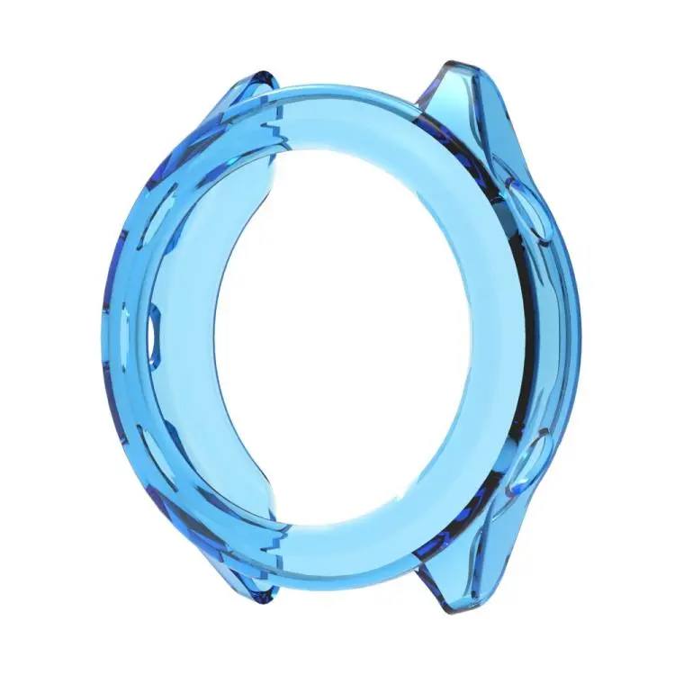 For Garmin Foreruuner 170 / 70 Candy Color Half Coverage Hollow TPU Watch Protective Case(Transparent Blue)