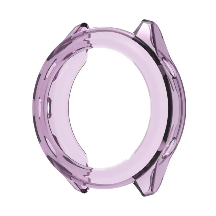 For Garmin Foreruuner 170 / 70 Candy Color Half Coverage Hollow TPU Watch Protective Case(Transparent Purple)