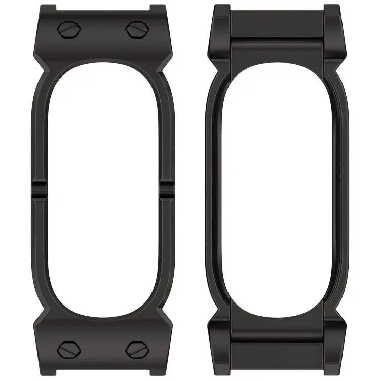 For Google Fitbit Air 12mm Spring Ear Style Bracelet Watch Frame Metal Watch Protective Case(Black)