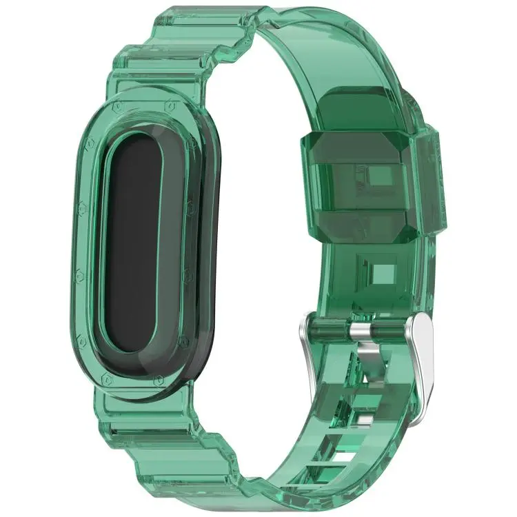 For Google Fitbit Air Glacier Armor Integrated Case TPU Watch Band(Green)