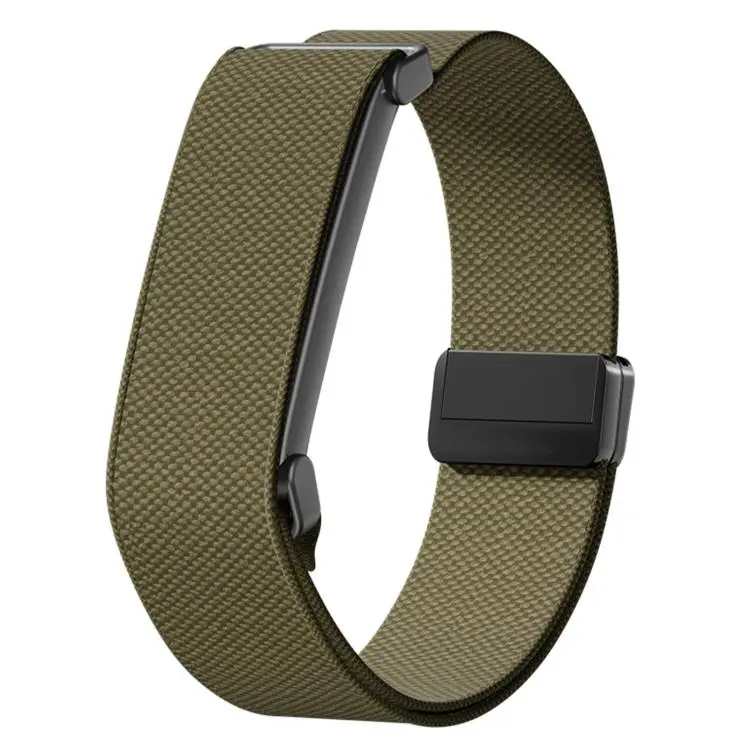 For Google Fitbit Air Magnetic Buckle Nylon Elastic Watch Band(Army Green)