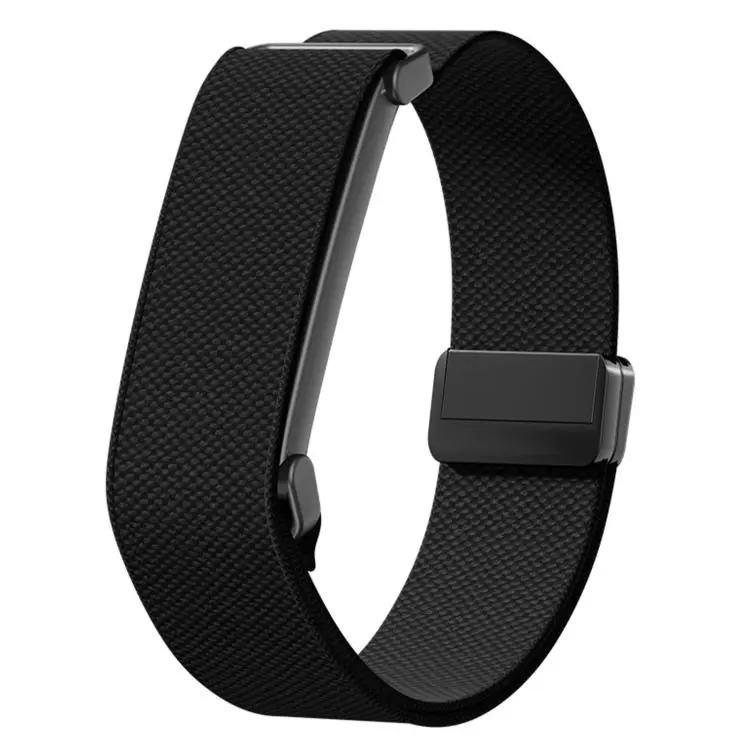 For Google Fitbit Air Magnetic Buckle Nylon Elastic Watch Band(Black)