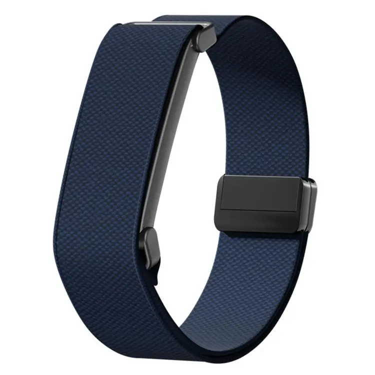 For Google Fitbit Air Magnetic Buckle Nylon Elastic Watch Band(Dark Blue)