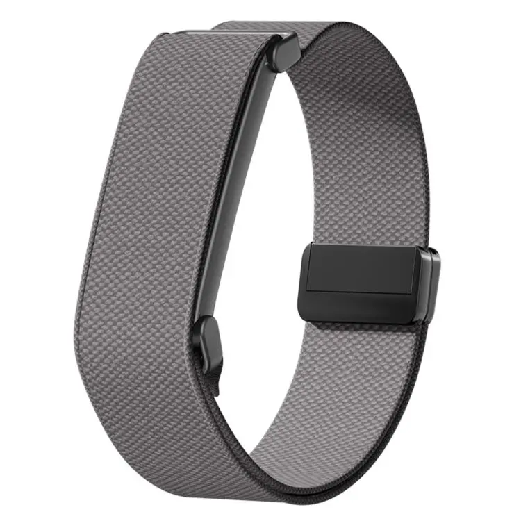 For Google Fitbit Air Magnetic Buckle Nylon Elastic Watch Band(Dark Gray)
