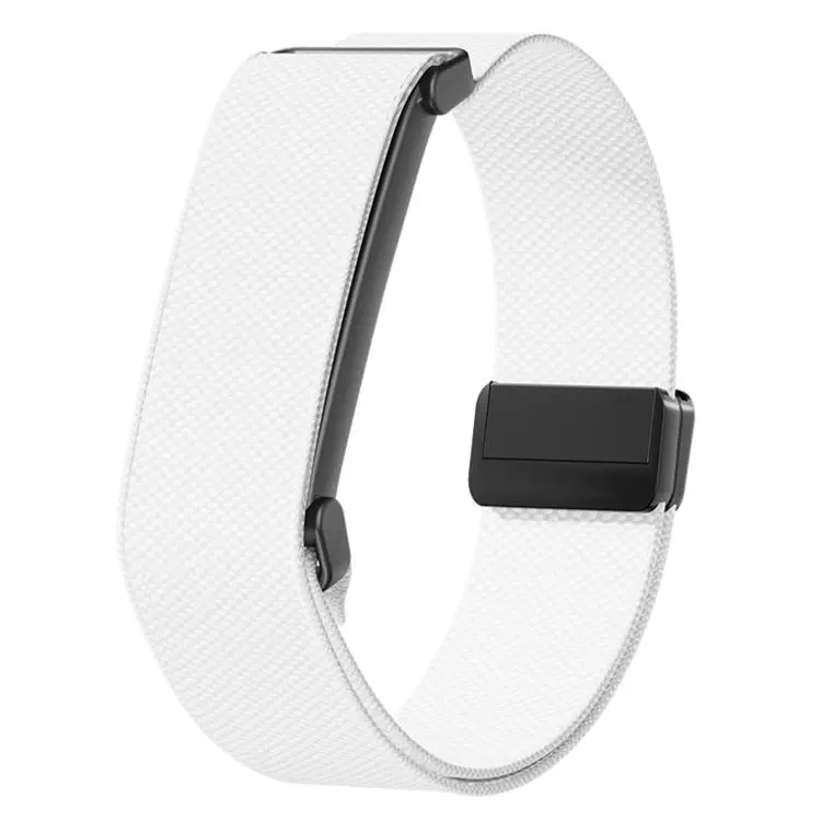 For Google Fitbit Air Magnetic Buckle Nylon Elastic Watch Band(White)