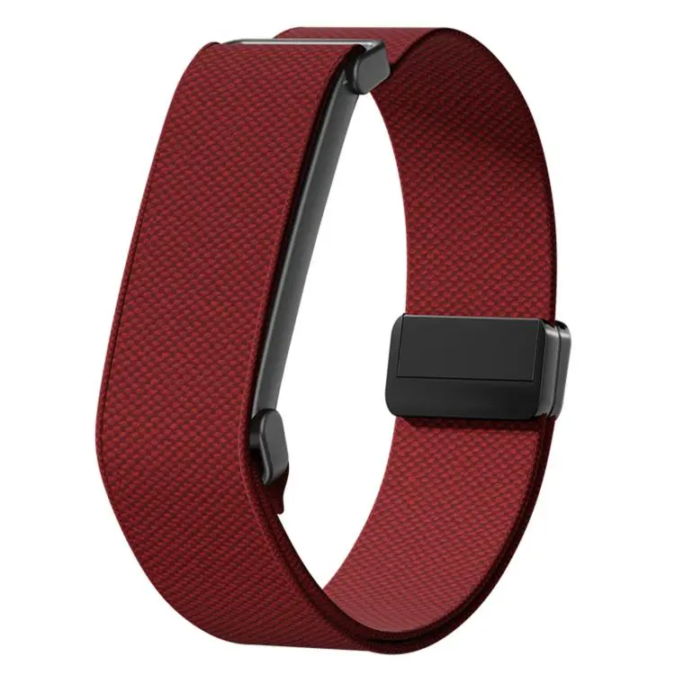 For Google Fitbit Air Magnetic Buckle Nylon Elastic Watch Band(Wine Red)