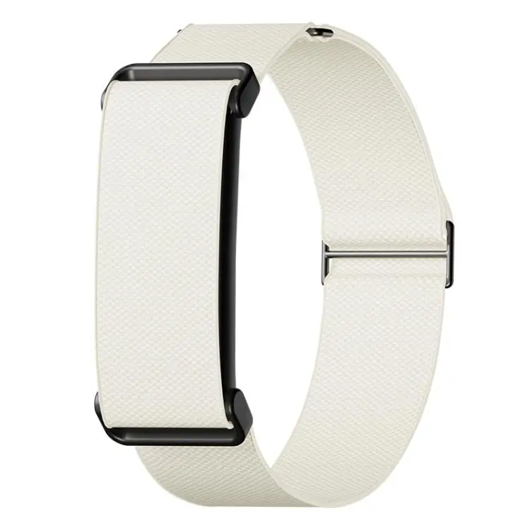 For Google Fitbit Air Metal Frame Eight-Shaped Buckle Nylon Elastic Watch Band(Starlight)