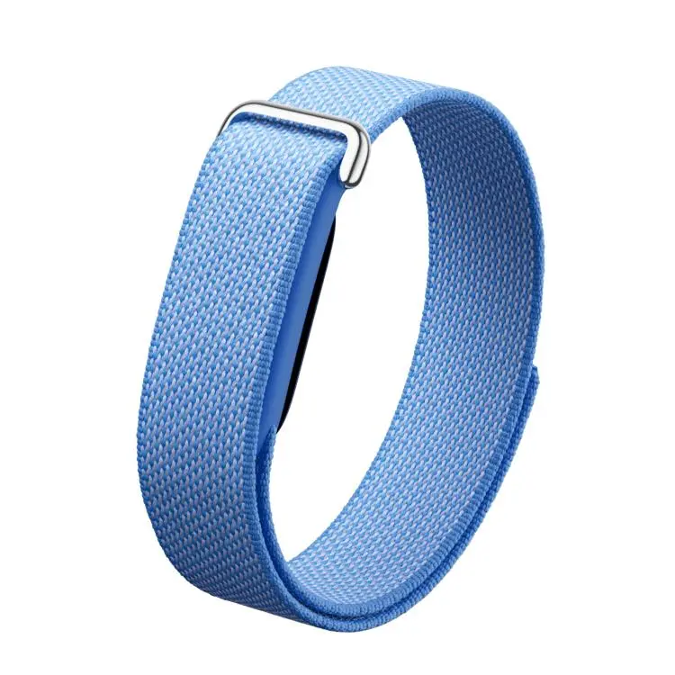For Google Fitbit Air Nylon Braided Hook and Loop Fastener Watch Band(Sky Blue)