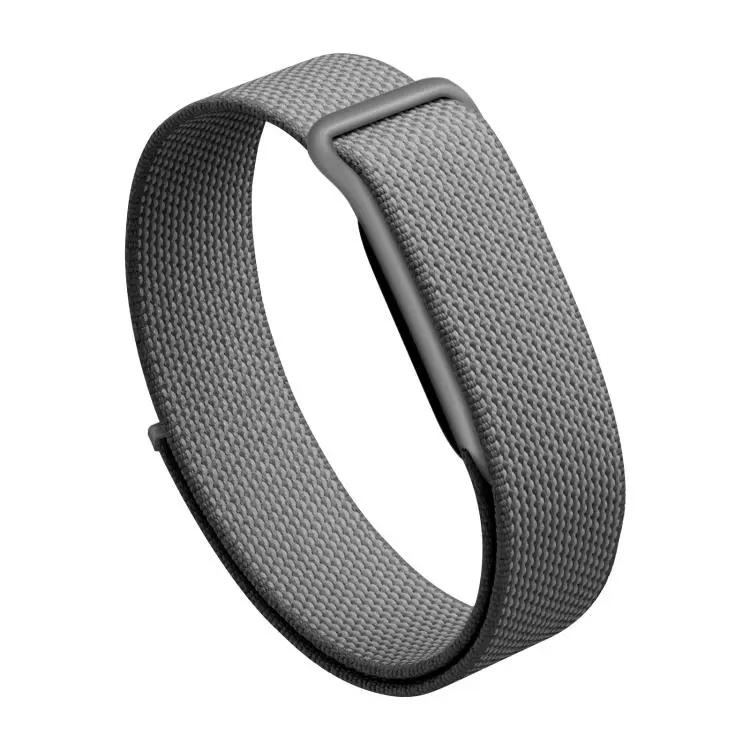 For Google Fitbit Air Nylon Loop Hook and Loop Fastener Watch Band(Dark Gray)