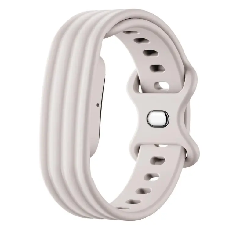 For Google Fitbit Air Solid Color Butterfly Buckle Silicone Watch Band Size