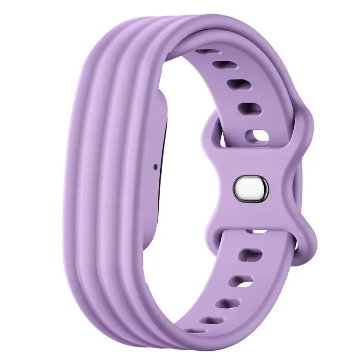 For Google Fitbit Air Solid Color Butterfly Buckle Silicone Watch Band Size