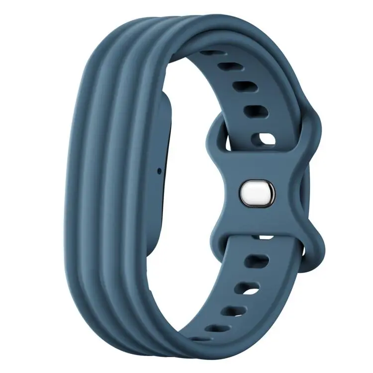 For Google Fitbit Air Solid Color Butterfly Buckle Silicone Watch Band Size