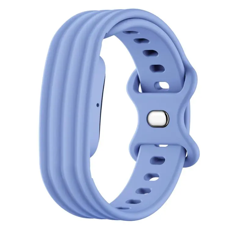 For Google Fitbit Air Solid Color Butterfly Buckle Silicone Watch Band Size