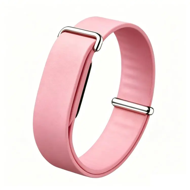 For Google Fitbit Air Solid Color Single Lap Silicone Loop Watch Band(Vintage Pink)