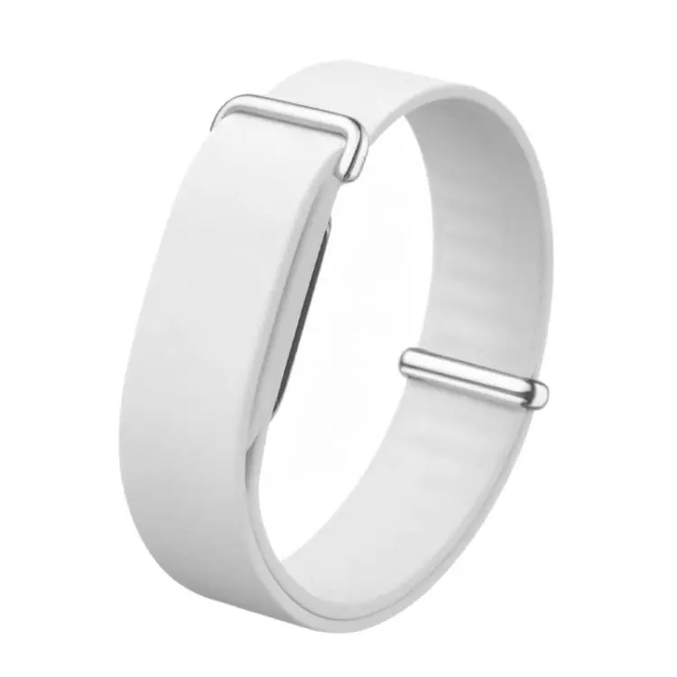 For Google Fitbit Air Solid Color Single Lap Silicone Loop Watch Band(White)