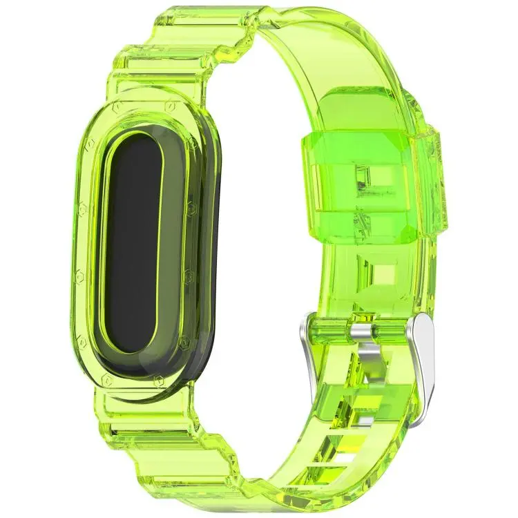 For Google Fitbit Air xDfind Glacier Integrated Case TPU Watch Band(Transparent Yellow)