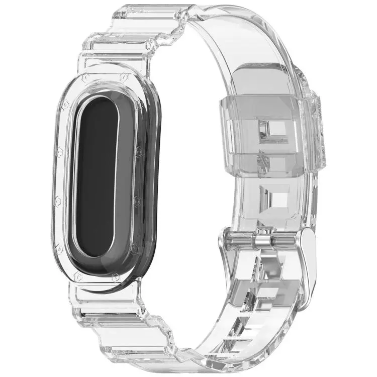 For Google Fitbit Air xDfind Glacier Integrated Case TPU Watch Band(Transparent)